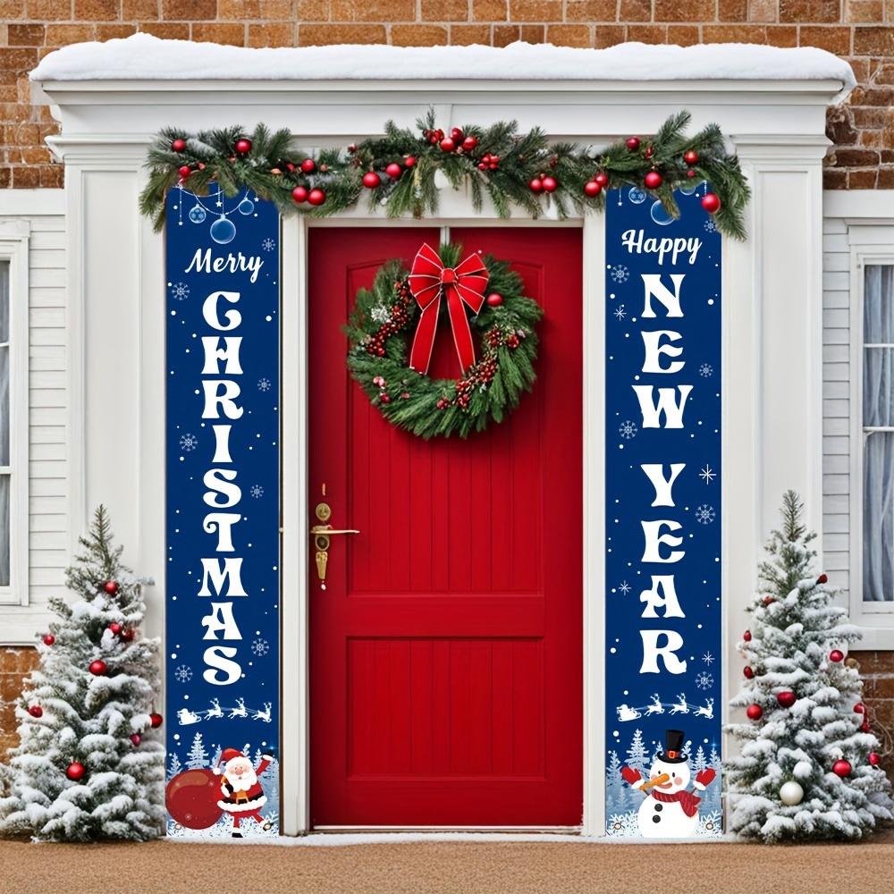 2pcs Christmas & New Year Door Couplet #6365