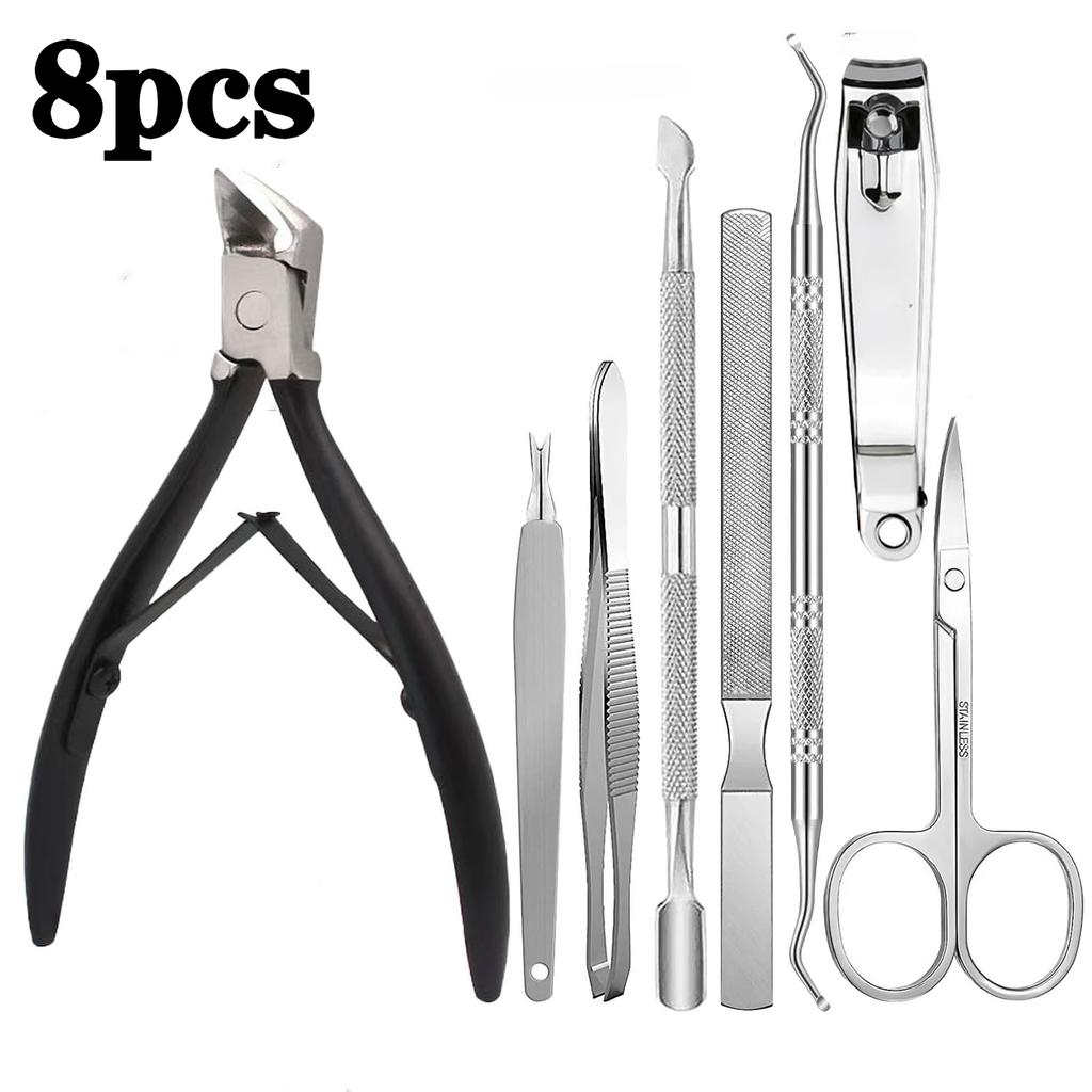High-Quality Pedicure Knife Set Professional Ingrown Toenail Foot Care Tools Stainless Steel Nail Nippers Clipper Remover Kit