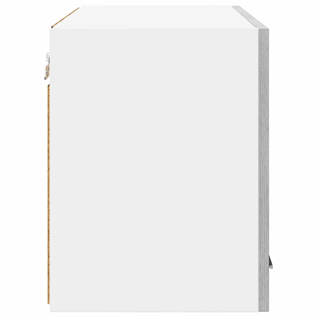 Wall Cabinet Grey Sonoma and White 60 x 31 x 40 cm Engineered Wood