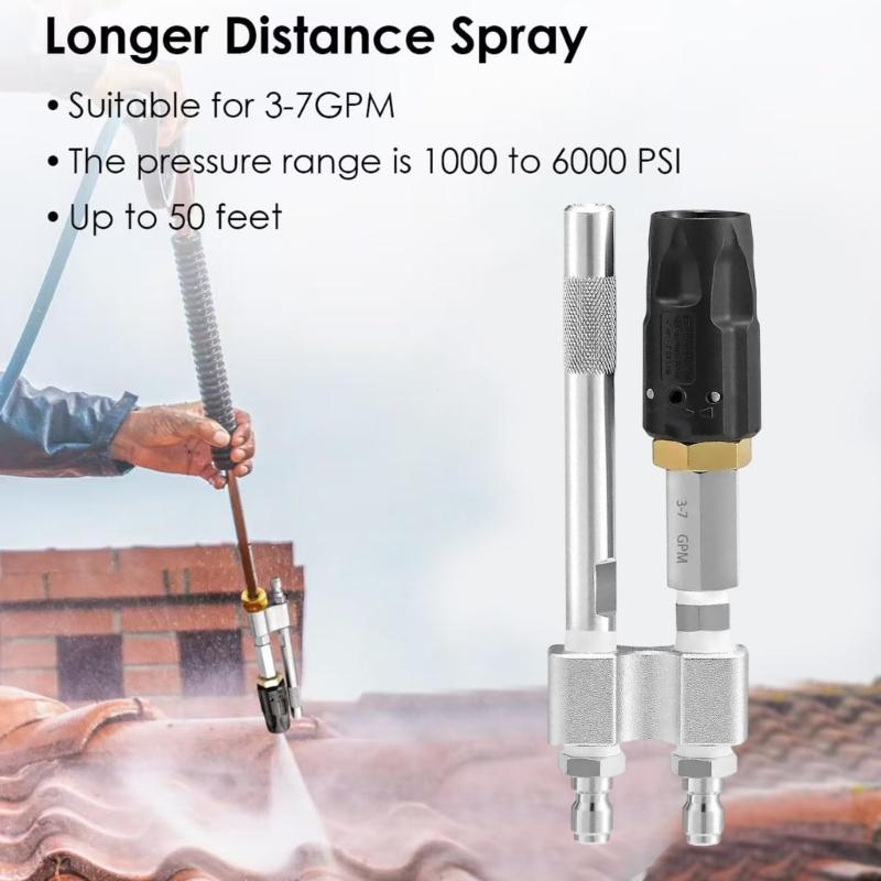 Verstellbare Niederdruck-Weichspüldüse für Dächer Außenwände Terrassen Zäune Gärten Verstellbar für Hochdruckreiniger