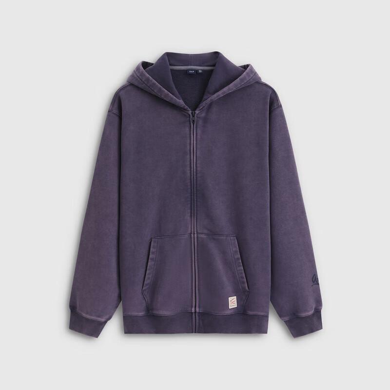 GAP Unisex 2025 Winter Schwergewichtiger Gewaschener Fleece Zip-Up Hoodie