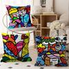 Colors R-Romero B-Britto Art Personalized Pillow Cover Kids Bedroom Wild Party Decor Pillowcase Kid Birthday Shower Gift
