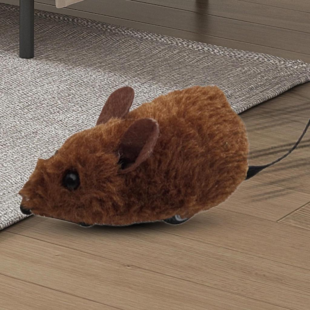 Electric Mice Cat Toy Automatic Squeaky Interactive Kitten Toys Stimulating Cat Moving Mice with Squeaky Sound for Exercise