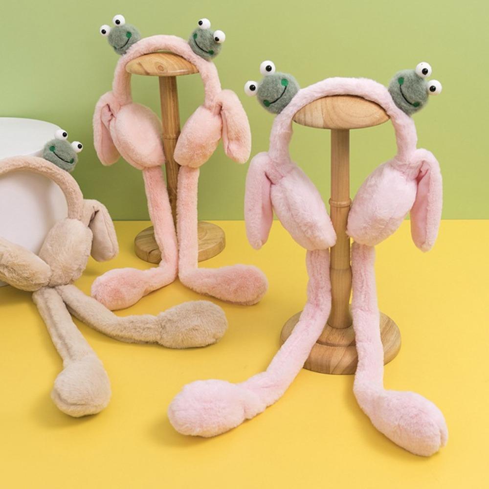 Moving Ears Funny Earmuffs Jumping Airbag Earmuff New Ear Cover  Adults