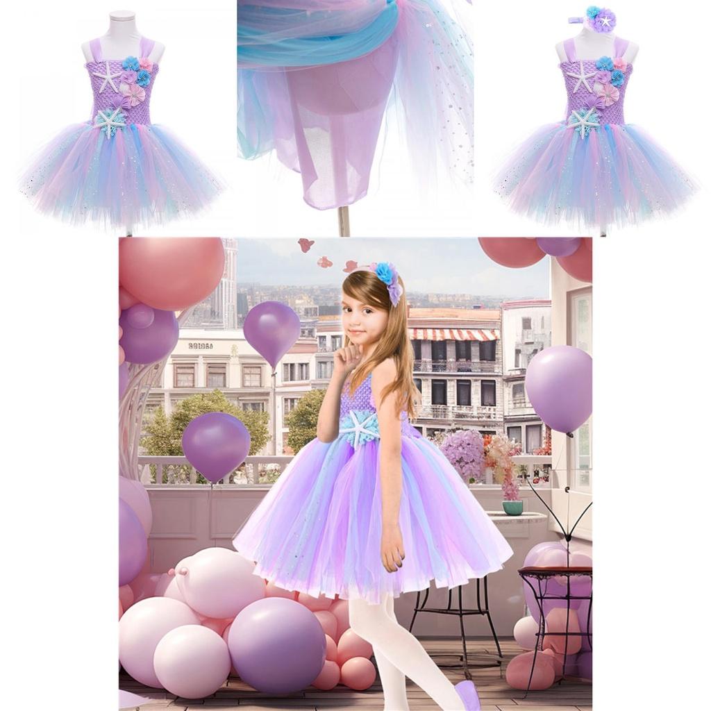 Kids Mermaid Costume Beautiful European And American Style Made With High-quality Korean Silk