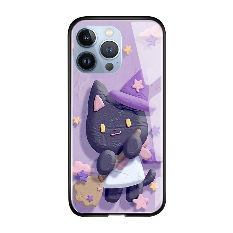 Tempered Glass Phone Case For iPhone 11 12 13 14 15 16 17 Redmi 10 12 14C Note10 Note14 Xiaomi 11Lite PocoC75 Soft Edge Shockproof Smooth Shell