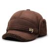 Autumn Winter Woolen Baseball Cap Outdoor Velvet Thick Cap Middle-Aged Men's Warm Ear Protection Bomber Hat