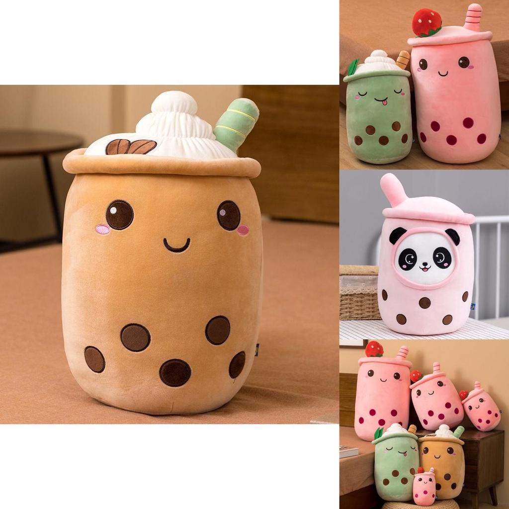 Soft Pearl Milk Tea Pillow For Girls Big Plush Toy For Sleeping And Display Coral Velvet Pp Cotton 23cm-70cm