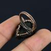 Tree Of Life Abalone Shell Gemstone Copper Wire Wrapped Handmade Jewelry Ring For Gift