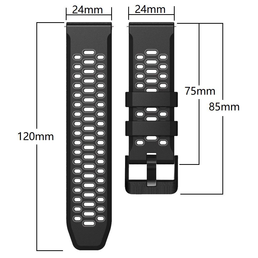 Two-Color Breathable Silicone Strap for Suunto 7D5 and Spartan Sport Watches