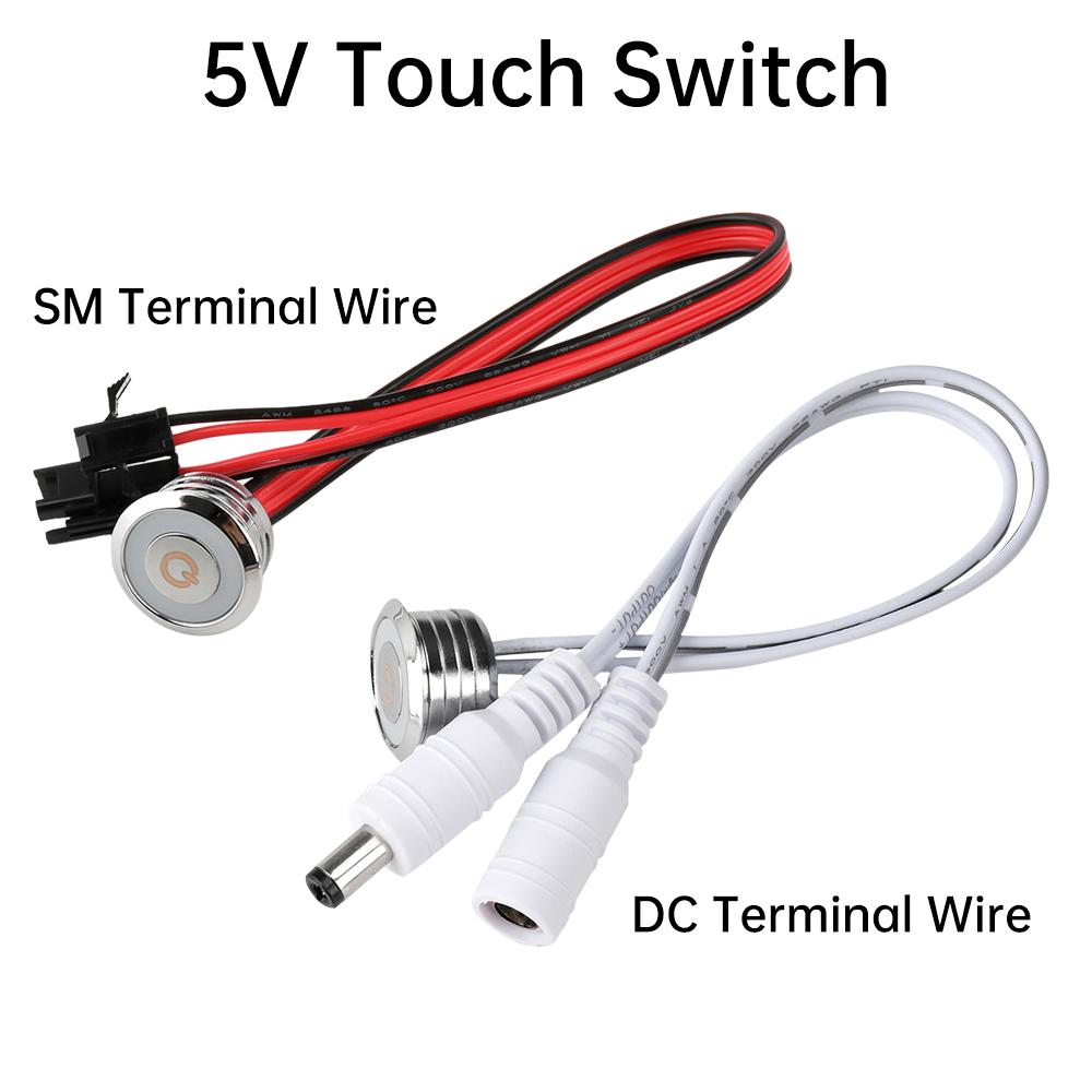 Multi-Touch Smart Switch DC 1.7-11V 61W/111W Dimming Memory Mode Embedded Design Click/Long Press/Double-Tap Control