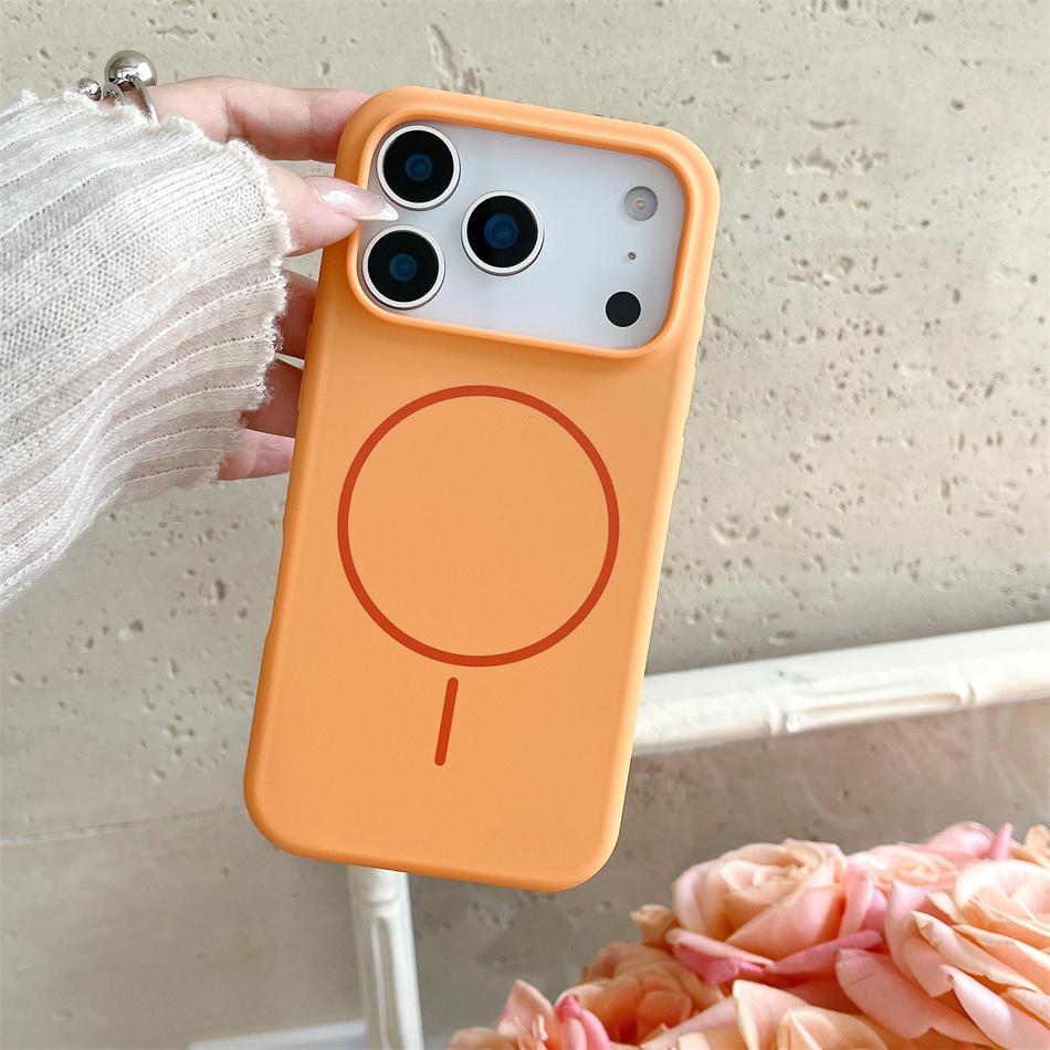 Luxury Skin Feel Magnetic Phone Case For iPhone 17Air 16 ProMax 15 14Plus 13 12 11 Wireless Charging Liquid Silicone Shockproof Cover Fundas
