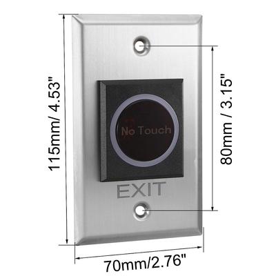 New IR No Touch Exit Button NO NC LED Touchless Switch For Door Access Control Lock