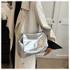 Chic Soft Faux Leather Chain Tote Bag for Women, Large Capacity Minimalist Shoulder Handbag, Trendy Solid Color Commuter Purse