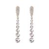 Kolczyki Premium Long Water Diamond Tassel dla kobiet Super błyszczące cyrkonie Water Drop Light Luxury New Earnail