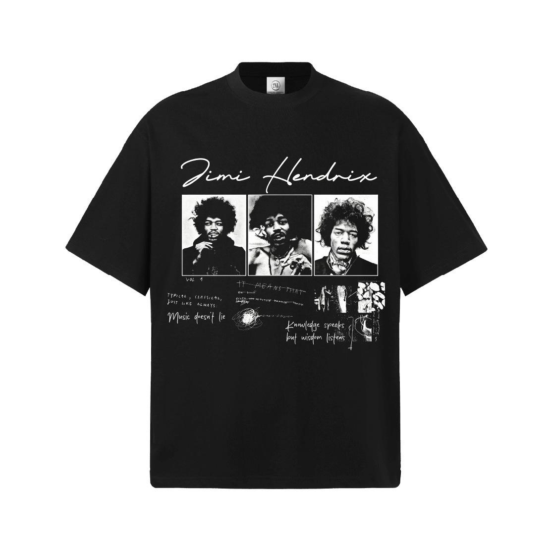 

Jimi Hendrix Graphic TShirt Unisex Women Oversized Rock Singer Casual Cotton Short Sleeve Vintage Streetwear Top For Youth 4XL