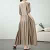 Short Sleeve Rayon Plus Size Vintage New In Dresses for Women Casual Loose Long Summer Dress