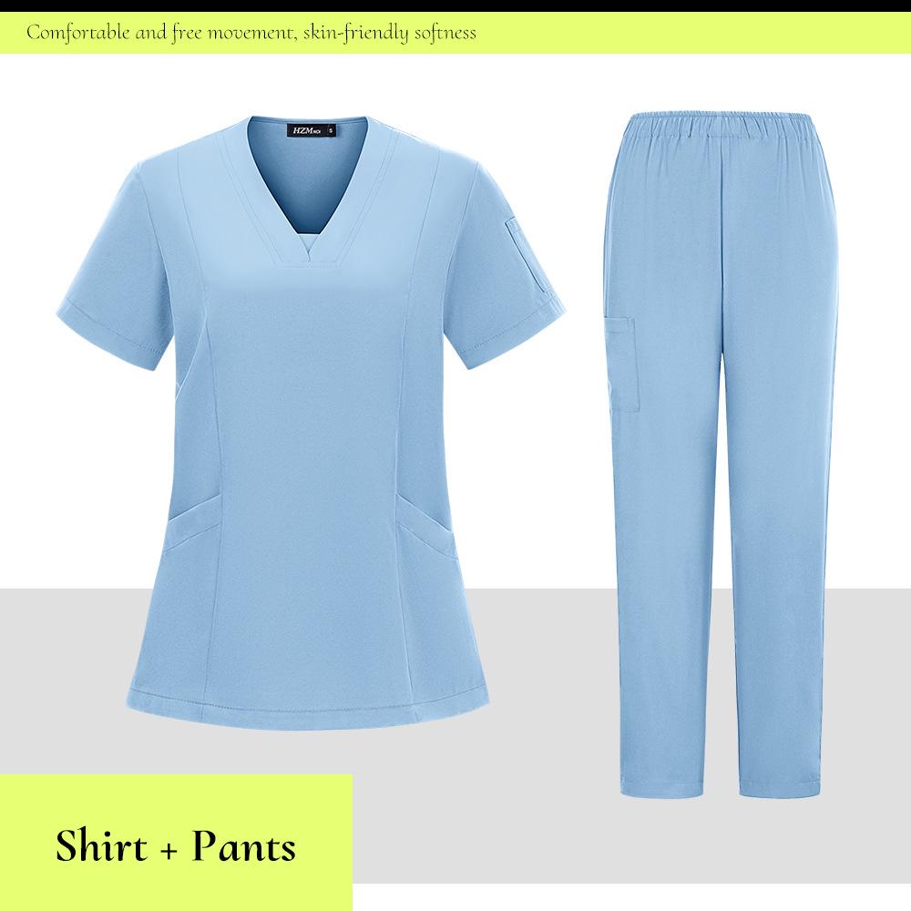 Unisex Quick-Drying Dental Clinic Scrub Suit and Surgical Gown