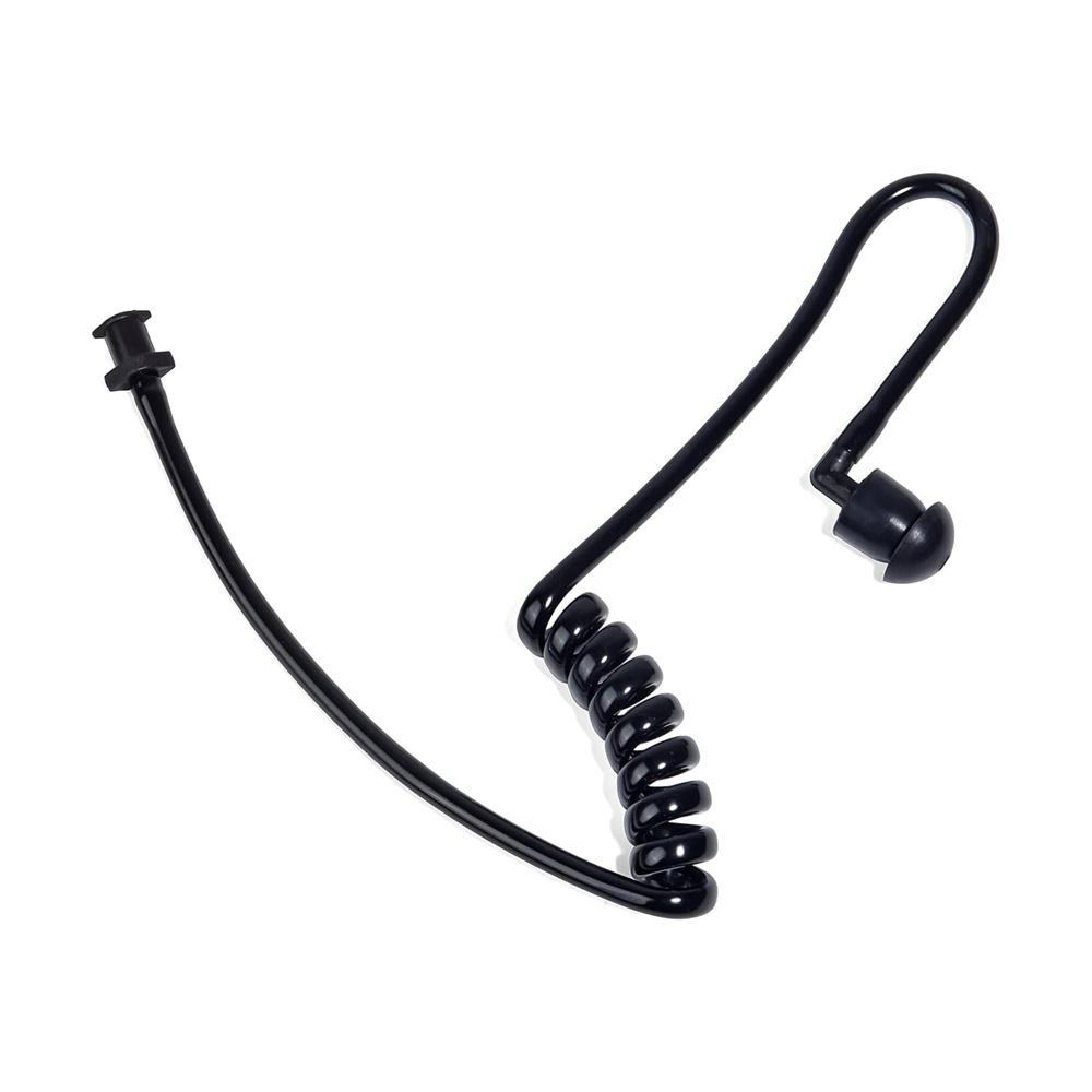Black Accoustic Ear Tube+ Black Medium Earmold For Radio Earpiece