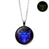 Luminous Twelve Constellations Time Retro Jewelry Student Couple Birthday Gift Pendant Necklace