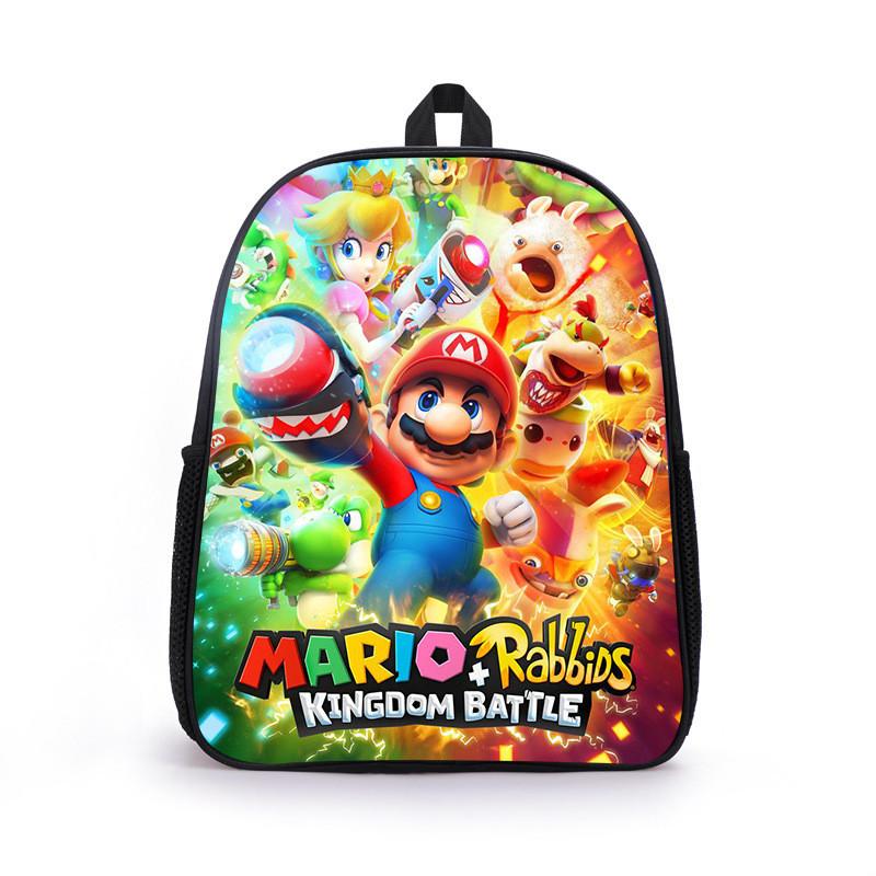 

Fun Mario Cartoon Graphics Children School Bag With Lightweight Material Oxford N