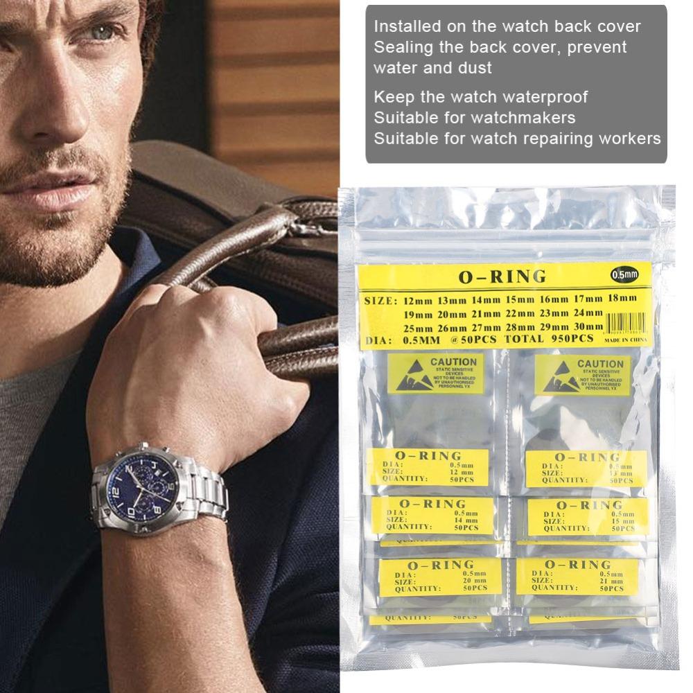 

Резиновые уплотнительные прокладки для часов Водонепроницаемые круглые прокладки задней крышки часов Набор уплотнительных колец Часовщики Рабочие 0.5