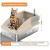 Stainless Steel Cat Litter Box Enclosed Large Cat Toilet Deodorizing Easy To Clean Pet Supplies Anti-corrosion Cat Bedpans
