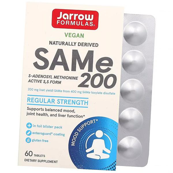 

S-Аденозилметионин, SAM-e 200, Jarrow Formulas 60таб (72345026) 60tab