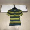 Miu Style Striped Knit Short Sleeve Lapel Top - Summer 2026 Slim Fit, Versatile & Flattering