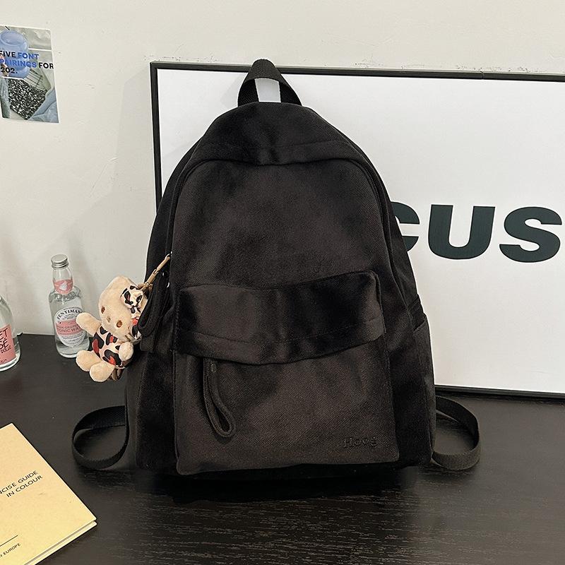 

Vintage schoolbag female college student Japan and Korea Harajuku travel backpack high school student junior high school student class backpack tide single bag чорний