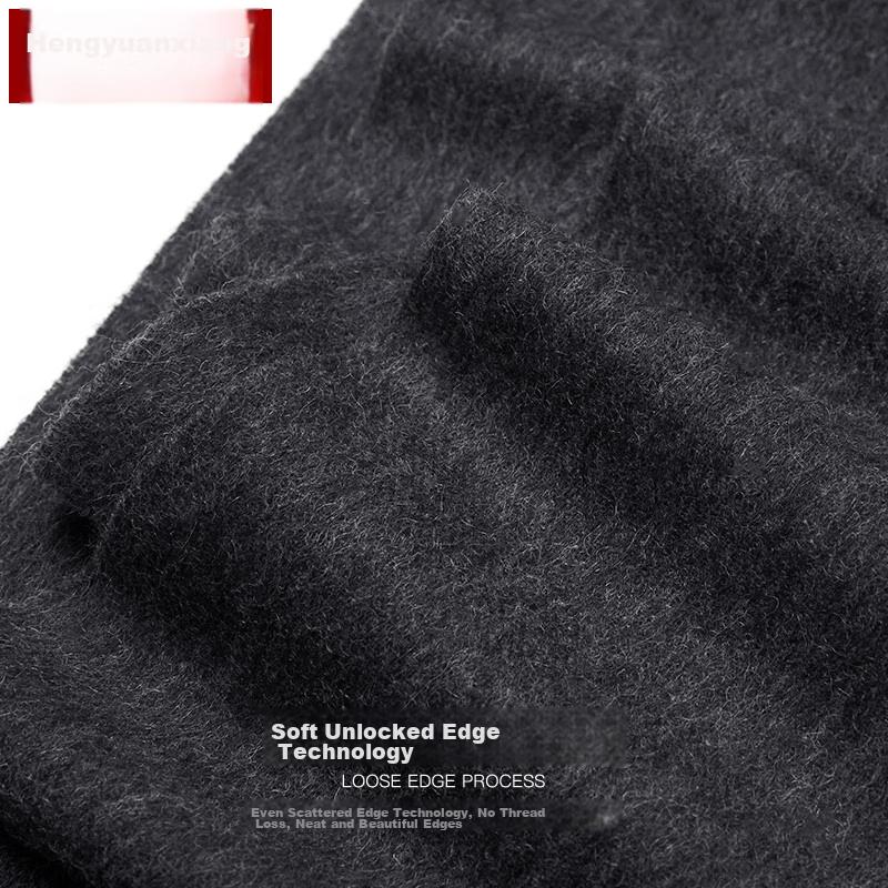 Hengyuanxiang Pure Wool Scarf for Men, Autumn And Winter Men's Scarf, Warm Neck Warmer, Birthday Gift for Men, Gift Box Set