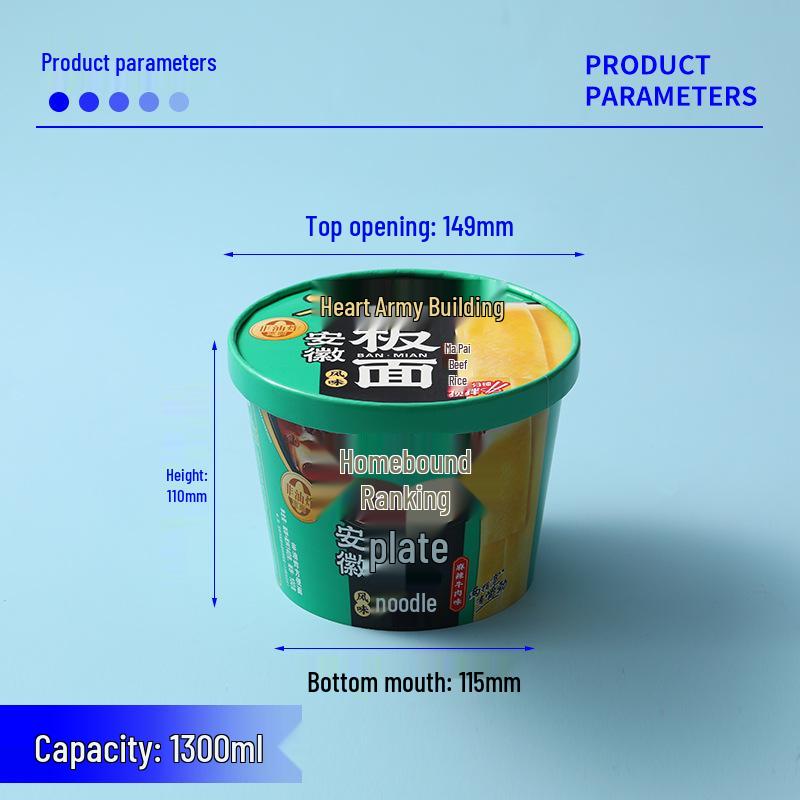 Bols jetables épaissis en papier de qualité alimentaire pour nouilles instantanées et plats à emporter