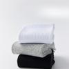 Men's Spring and Summer Boat Socks, Business Mesh Breathable and Sweat-absorbent Men's Pure Cotton Socks, Solid Black Socks