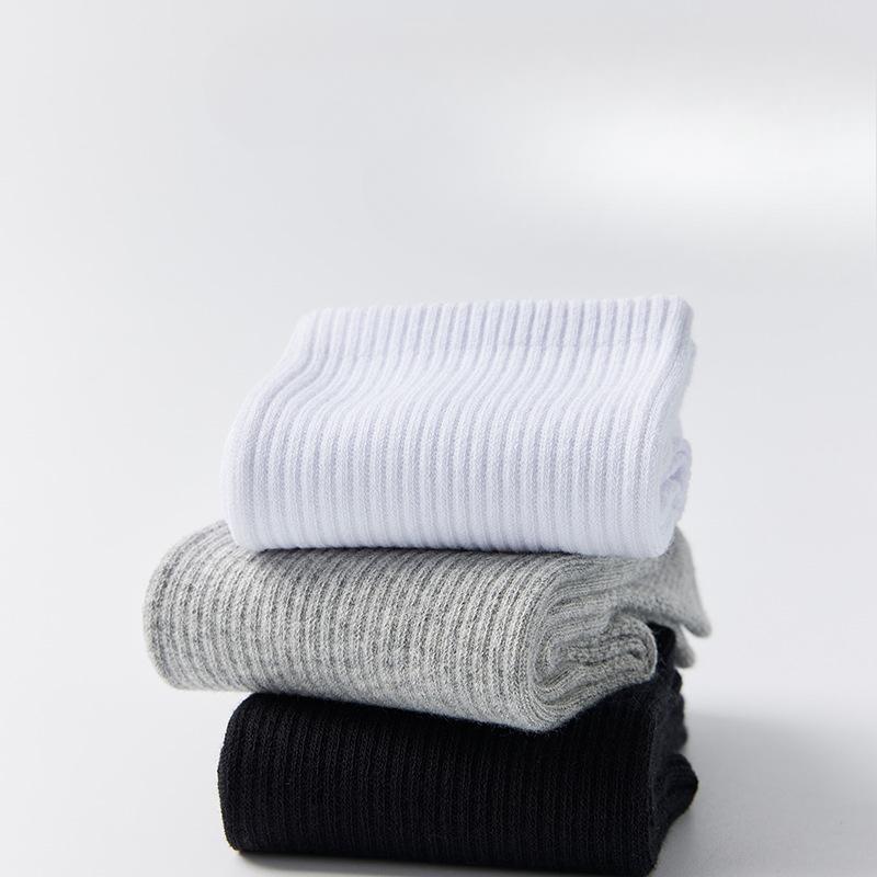 Men's Spring and Summer Boat Socks, Business Mesh Breathable and Sweat-absorbent Men's Pure Cotton Socks, Solid Black Socks