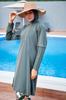 Damen Muslimischer, bescheidener, islamischer Burkini-Badeanzug mit vollständiger Abdeckung für den Strand, Bademode, Hijab, Strandmode, Badeanzug, 3-teilig