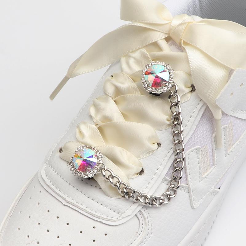 Shoe Buckle Clips Shoelace Chain Charms Sneakers Colorful Crystal Gemstone Decoration Ornaments Pendant Trend Accessories AF1