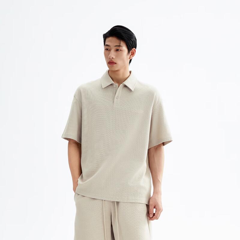 CHINISM Men s Embroidered Logo Short Sleeve Polo Shirt L