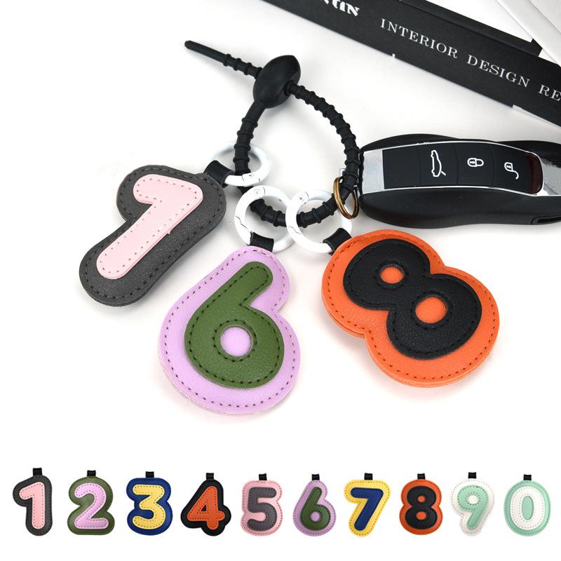 

1 шт. ПУ кожаный брелок для ключей персонализированный номер брелок для автомобиля брелки