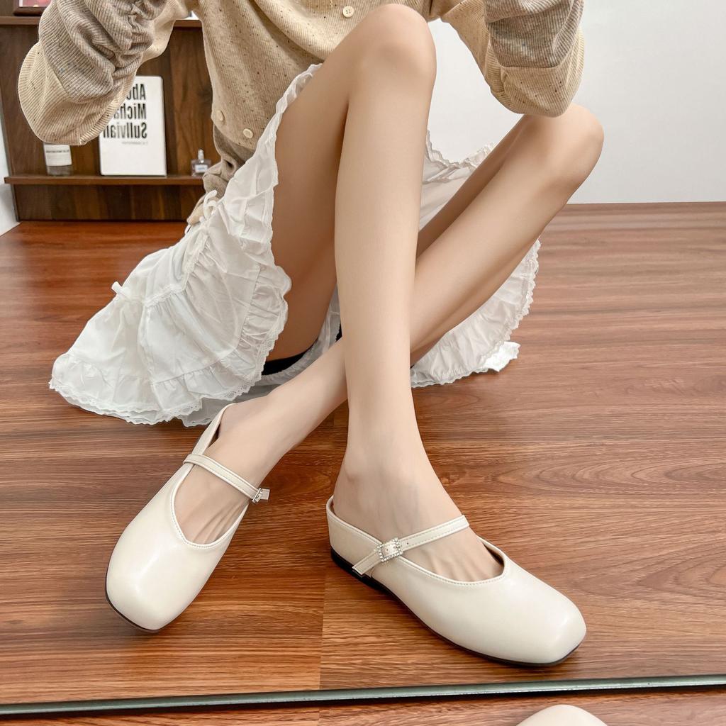 Summer new small thick-soled inner height increase single shoes women wear high-end temperament square head women's shoes 2025 versatile