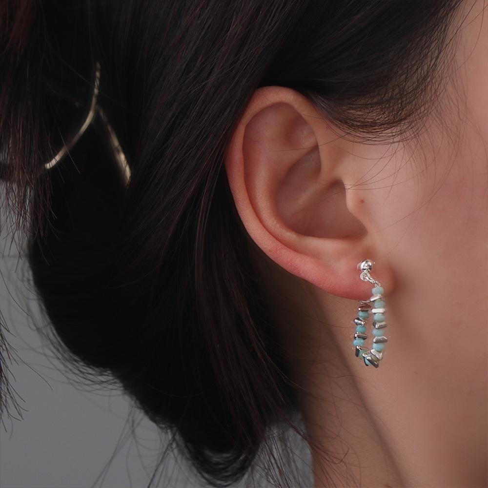 

Harajuku синие милые женские серьги-гвоздики серьги в корейском стиле Y2K серьги с бусинами разноцветные ювелирные изделия