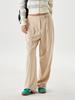 Kirsh Collection Belt Point Double-Pleat Pants [Beige]