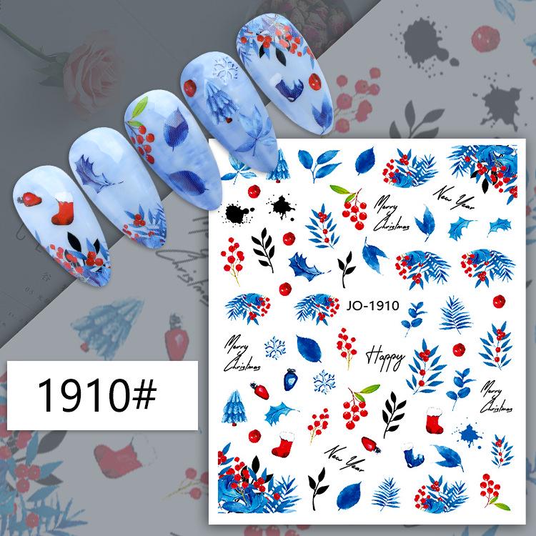 3D Christmas Nail Art Stickers: Snowflake, Reindeer & Santa Designs for Beautiful Nail Decorations