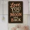 Tin Sign Love You To The Moon Metal Wall Art 8x12 Inches Vintage Romantic Decor Plaque