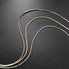 Simple Chain Necklace for Women Gold Water-wave Snake Box Chain Clavicle Choker Jewelry on The Neck C002