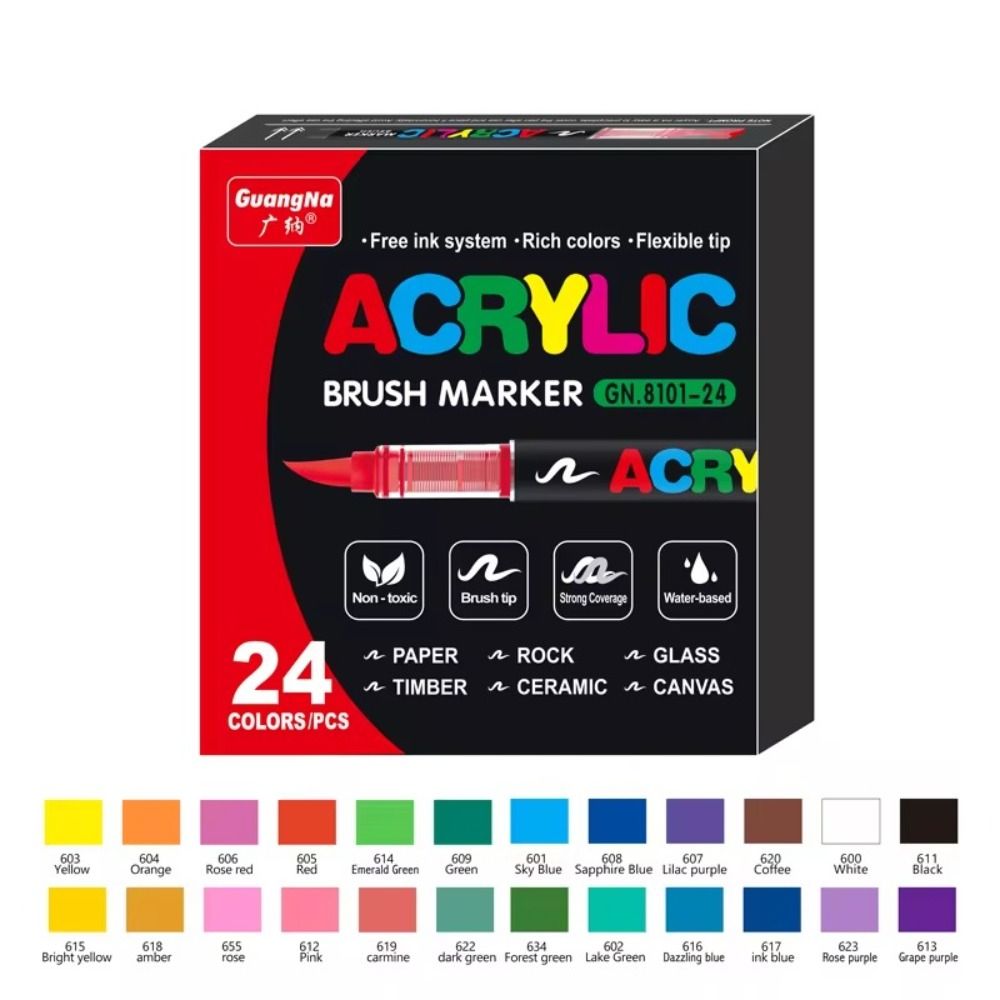 Christmas Gift Acrylic Paint Pens 12/24/36/48/60/72/100/120 Colors Tip Paint Markers Stone