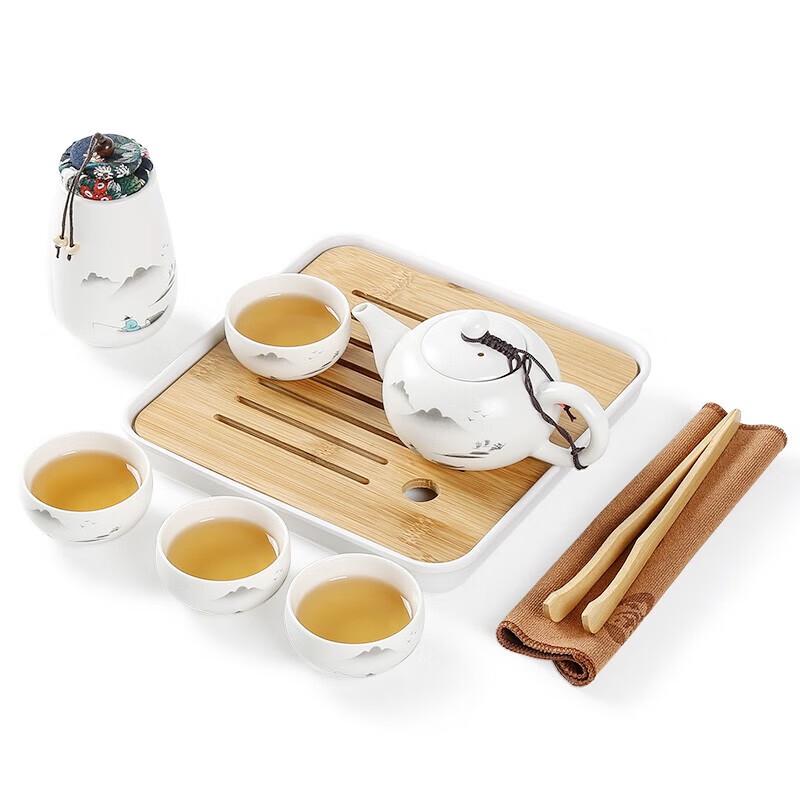 Portable Ceramic Kung Fu Travel Tea Set