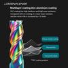 1/4" Extra Long Carbide Square End Mill for Aluminum, Copper Alloy, Plastic, 4" Overall Length End Mill Bits, 3 Flute HRC 55 Deg DLC Coating, CNC
