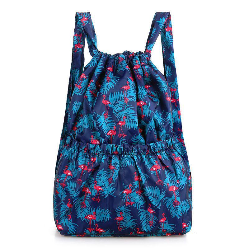 Summer Travel Large Capacity Drawstring Backpack for Fitness and Sports