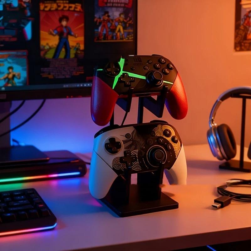 Universal Game Controller Holder Clear Acrylic Mount Bracket Space Saving Storage Rack for Gaming Room Home Use