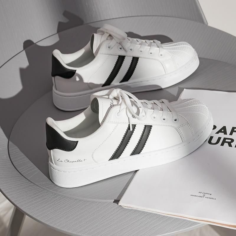 

2021 spring and autumn new shell head little white shoes female student Korean version casual versatile sports shoes trendy flat baseplate shoes 35